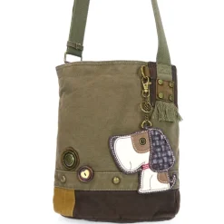 PATCH CROSSBODY BAG with Choice of Keychains, Toffy Dog Charm by Chala