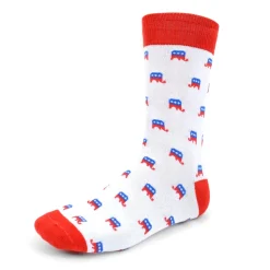 Patriotic Republican Socks Parquet Men's Fun Crew Socks *