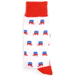 Patriotic Republican Socks Parquet Men's Fun Crew Socks *