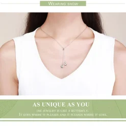 Paw Adjustable Slide Necklace Sterling Silver