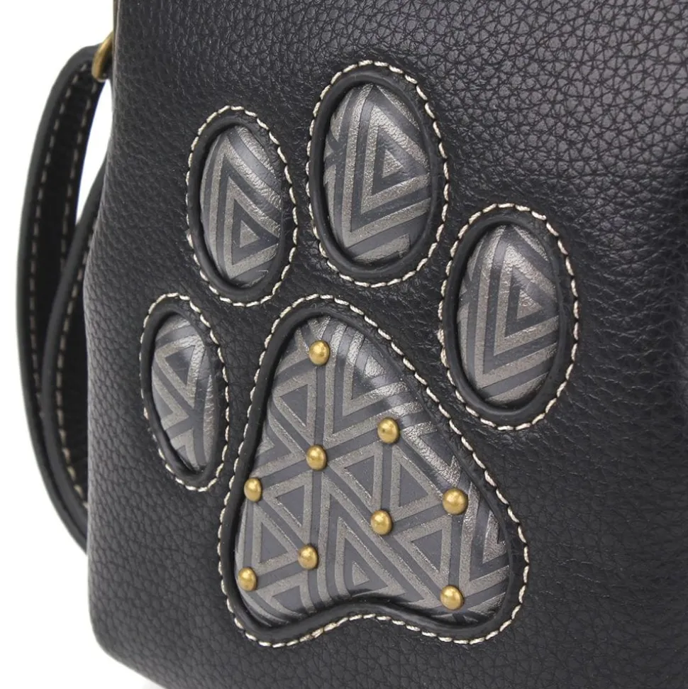 Paw Print Black UNI-Cellphone Crossbody NEW DESIGN! by Chala