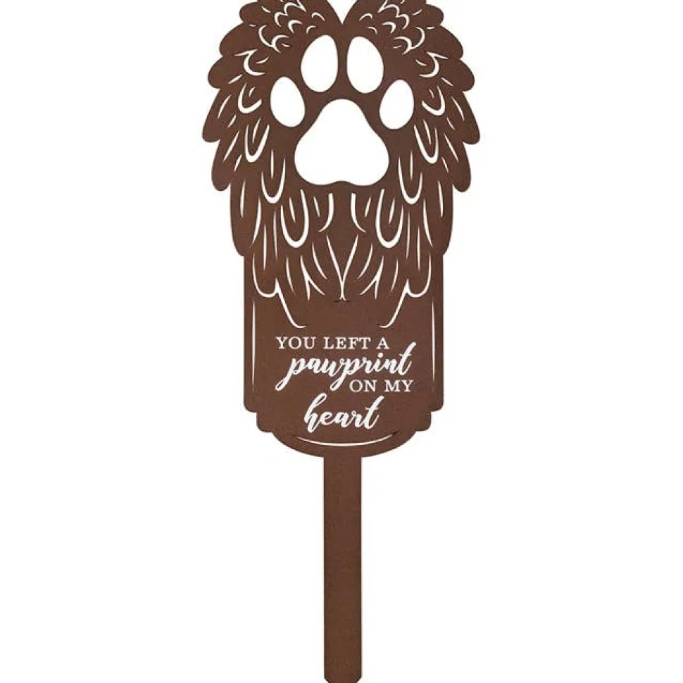 Pawprint On My Heart Memorial Garden Stake*