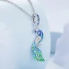 Peacock Colorful Charm Pendant Pandora Style Bracelet