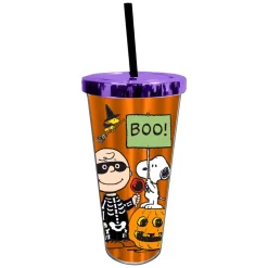 Peanuts Halloween Foil cup with lid 20 oz