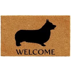 Pembroke Welsh Corgi Coir Welcome Mat Made in the USA