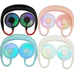 Personal Cooling Fan Neck Fan With Illumination and Aromatherapy Capable