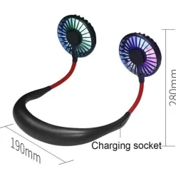 Personal Cooling Fan Neck Fan With Illumination and Aromatherapy Capable