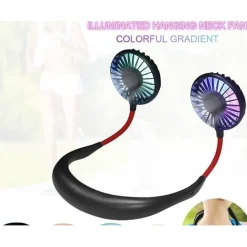 Personal Cooling Fan Neck Fan With Illumination and Aromatherapy Capable