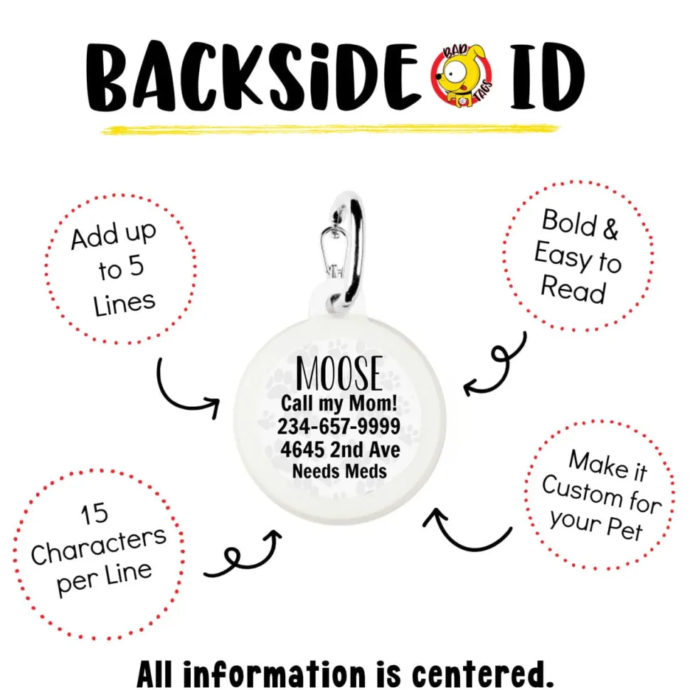 Pet Dog Tags Made in the USA, Recycled Metal, Glow in Dark, Waterproof *