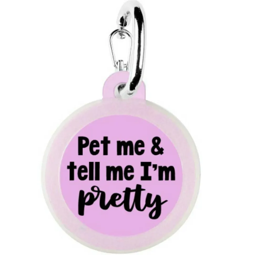 Pet Dog Tags Made in the USA, Recycled Metal, Glow in Dark, Waterproof *