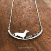 Pet Lover's Picks: Dogs and Cats Stainless Steel Made in the USA Bar Necklaces*