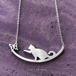 Pet Lover's Picks: Dogs and Cats Stainless Steel Made in the USA Bar Necklaces*