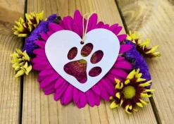Pet Paw Print and Bone Metal Ornaments Made in the USA! *