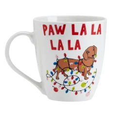 Pfaltzgraff Paw La La La 18oz Holiday Dachshund Barrel Mug