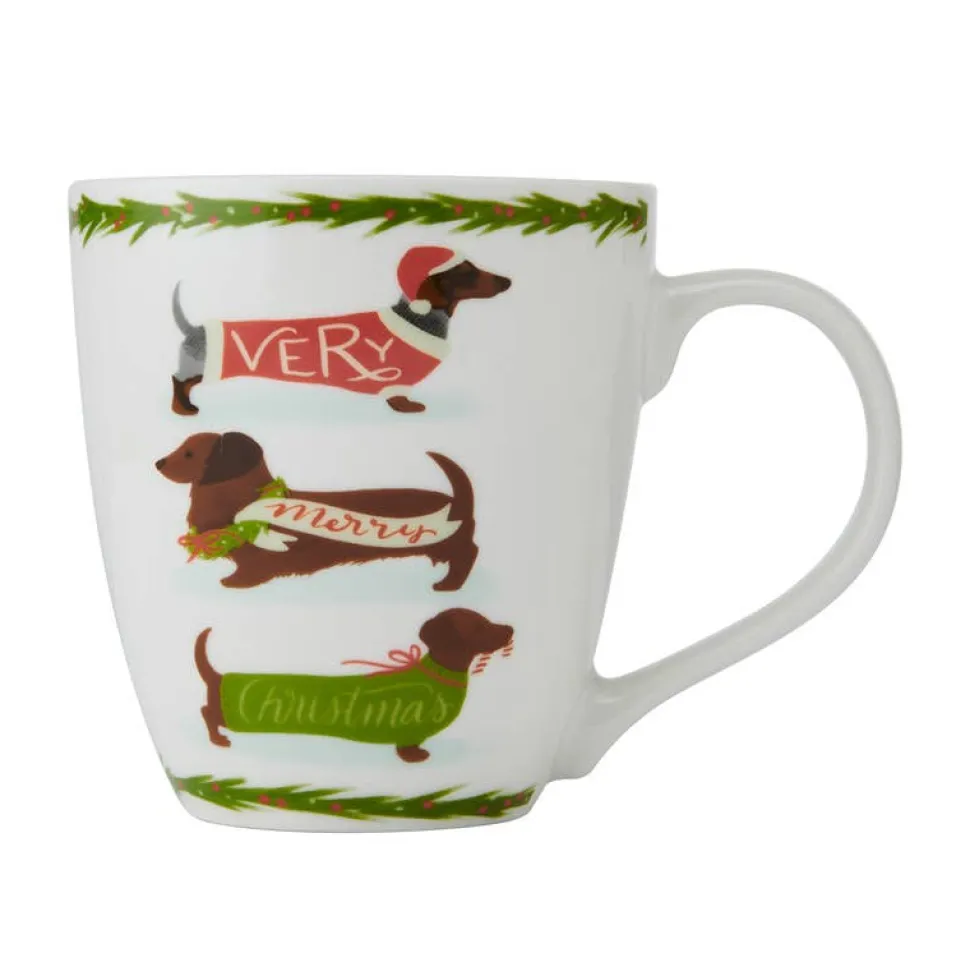 Pfaltzgraff Very Merry Christmas Dachshund 18oz Mug