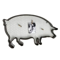 Pig Chicken Wire Wall Memo Holder Animals-So Cute! *