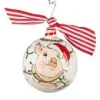 Pig Christmas Ornament-GA Artist Created Cute Piggy