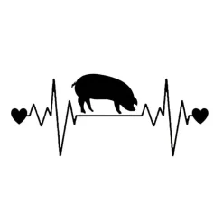 Pig Lover Bumper Stickers Heartbeats for Piggies!