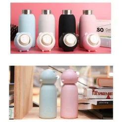 Pig Water Bottle- Stainless Steel Cuteness! Piggy comes in 4 colors now! *