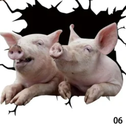 Pigs Breaking Out Car Sticker Decal for Window