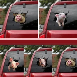 Pigs Breaking Out Car Sticker Decal for Window