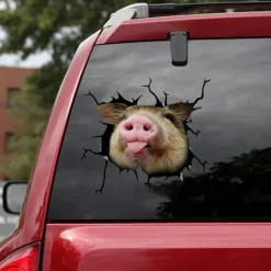 Pigs Breaking Out Car Sticker Decal for Window