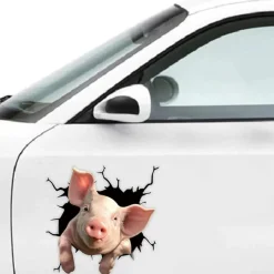 Pigs Breaking Out Car Sticker Decal for Window