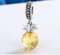 Pineapple Pandora style Charm 925 Sterling Silver