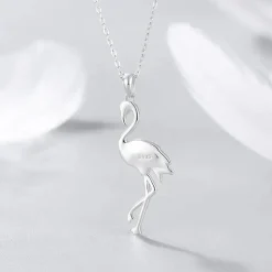 Pink Flamingo Fine 925 Sterling Silver Necklace