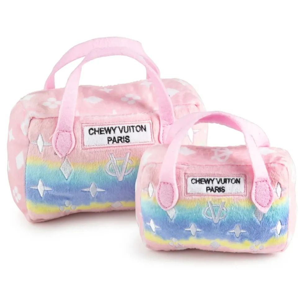 Pink Ombre Chewy Vuiton Handbag Dog Toy