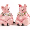 Pink Pigs Funny Salt & Pepper Set Handmade