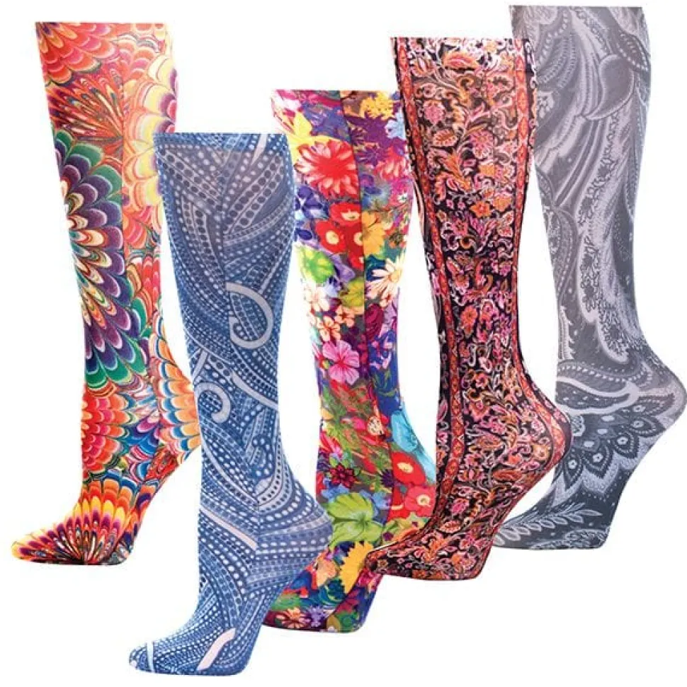 Plus Size Pretty Compression Socks, Look Cute while helping rescued animals!