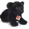 Plush Black Baby Panther Lying Down by Teddy Hermann