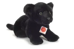 Plush Black Baby Panther Lying Down by Teddy Hermann