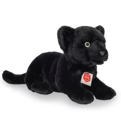 Plush Black Baby Panther Lying Down by Teddy Hermann