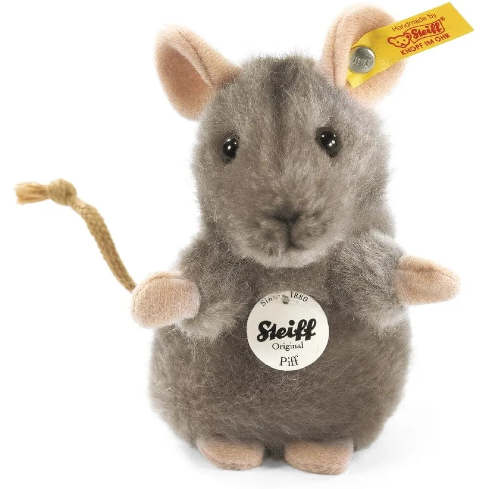 Plush Brown and White Mice by Steiff Handmade