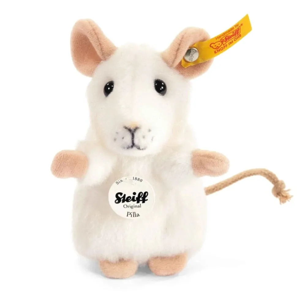 Plush Brown and White Mice by Steiff Handmade