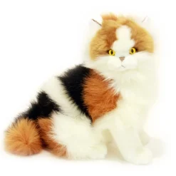 Plush Calico Persian Cat - 38cm Lying or Sitting