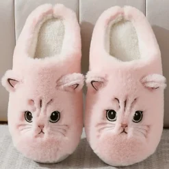 Plush Cat Slippers Super Soft & Comfortable
