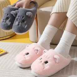 Plush Cat Slippers Super Soft & Comfortable