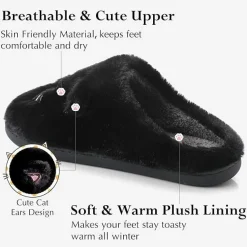 Plush Cat Slippers Super Soft & Comfortable