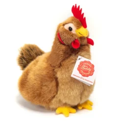 Plush Chickens Hen and Rooster Eco Friendly by Teddy Hermann Cute! brown 16 cm