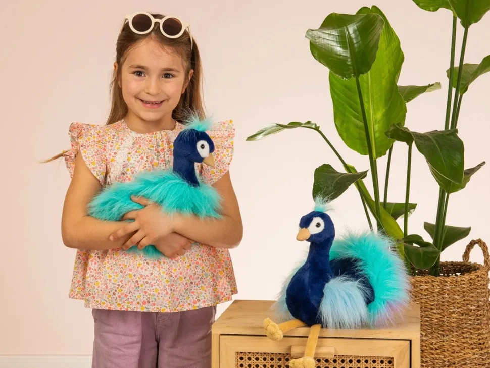 Plush Colorful Peacock by Teddy Hermann Eco-friendly!