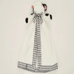 Plush Cow Ring Rattle and Snuggler for Babies
