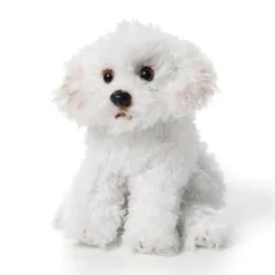 Plush Dogs: Bulldog, Bichon, French Bulldog Sitting Pose