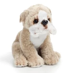 Plush Dogs: Bulldog, Bichon, French Bulldog Sitting Pose