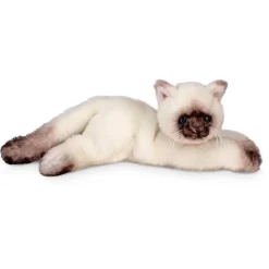 Plush Floppy Cats! Siamese,Tabby,Gray or Orange Tabby, White, Black Plush Kitty Cats Lifelike-Bearington Collection