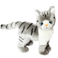Plush Gray Tabby Cat Stuffed Animal by Auswella