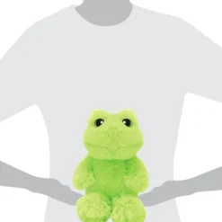 Plush Green Frog Large Size Embroidered Eyes