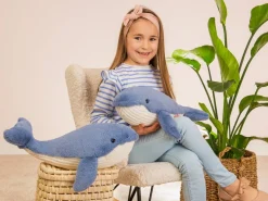 Plush Large Blue Whale 44 cm Plush Toy by Teddy Hermann -